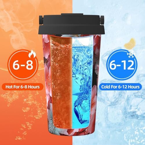 Garlands nice flowers print coffee tumbler 17oz — photo 5