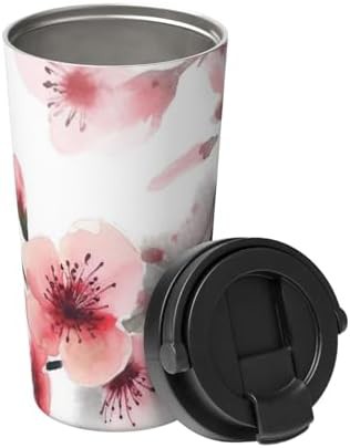 Cherry florals print insulated coffee mug