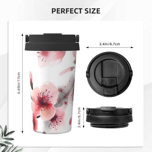 Cherry florals print insulated coffee mug — photo 3