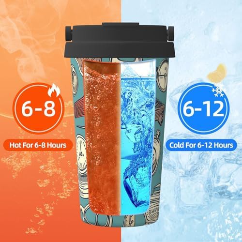 Barber shop theme print coffee tumbler 17oz — photo 5