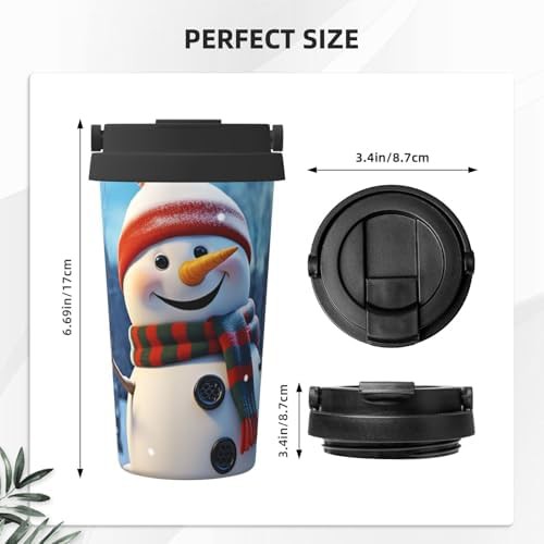 Happy snowman print coffee tumbler 17oz — photo 3