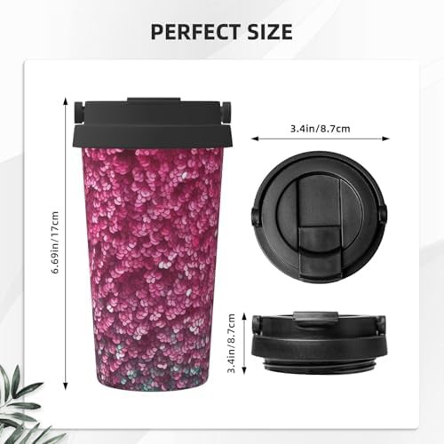 Glitter print insulated coffee mug with handle — photo 3