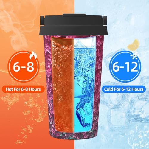 Glitter print insulated coffee mug with handle — photo 5
