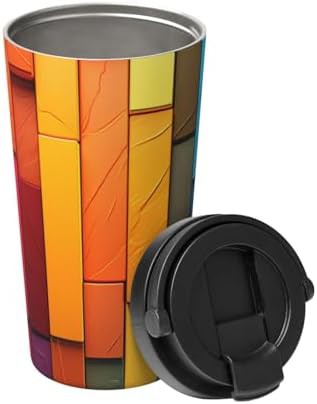 Colorful board texture print coffee tumbler 17oz