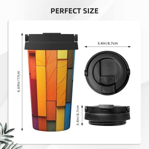 Colorful board texture print coffee tumbler 17oz — photo 3
