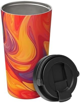 Artistic effect colorful print coffee tumbler 17oz