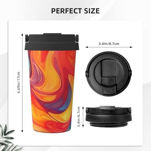 Artistic effect colorful print coffee tumbler 17oz — photo 3