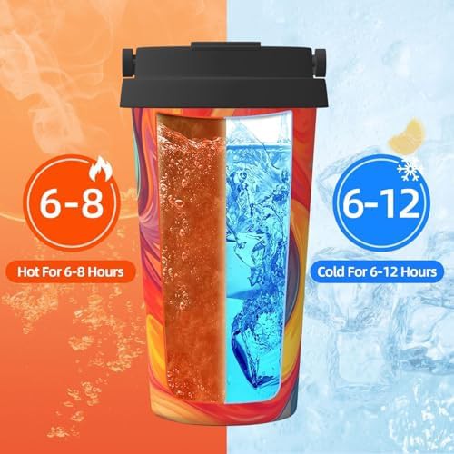 Artistic effect colorful print coffee tumbler 17oz — photo 5