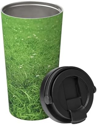 Green lawn print coffee tumbler 17oz