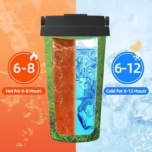 Green lawn print coffee tumbler 17oz — photo 5
