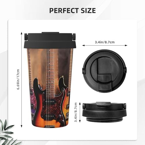 Cool electric guitar print coffee tumbler 17oz — photo 3