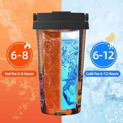 Cool electric guitar print coffee tumbler 17oz — photo 5