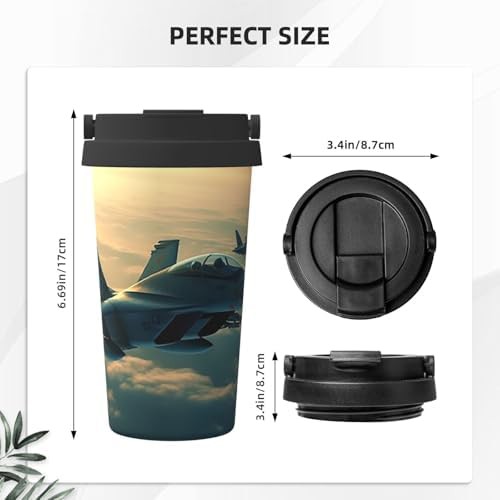 Aircraft fighter jets print coffee tumbler 17oz — photo 3