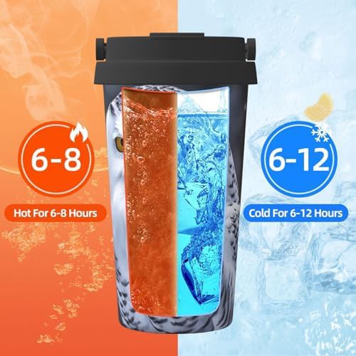 Arctic owl print coffee tumbler 17oz — photo 5