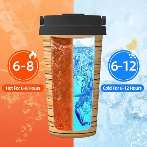 Board texture print coffee tumbler 17oz — photo 5