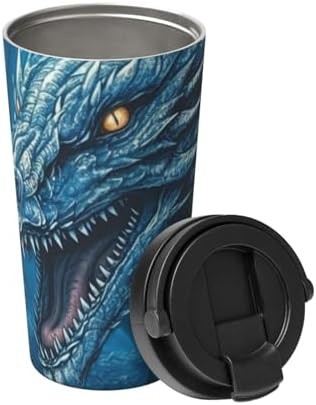 Dragon cool blue print coffee tumbler 17oz