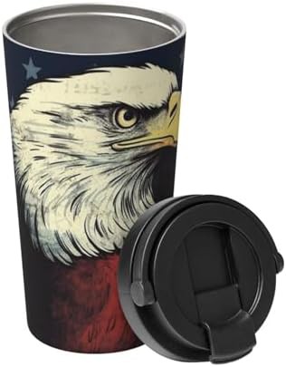 American flag eagle print coffee tumbler 17oz