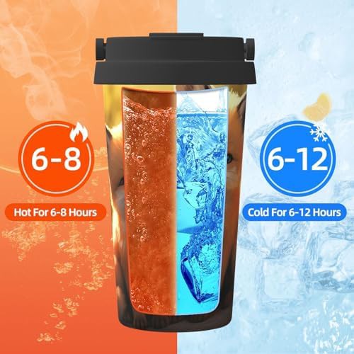 Cute foxes print coffee tumbler 17oz — photo 5
