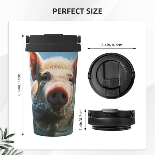 Smiling face print coffee tumbler 17oz — photo 3