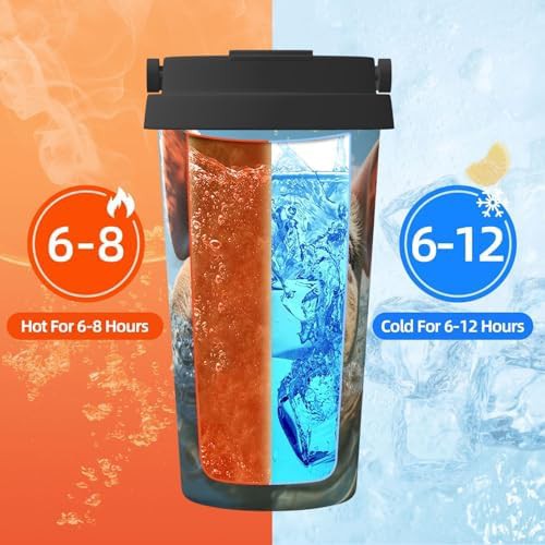 Smiling face print coffee tumbler 17oz — photo 5