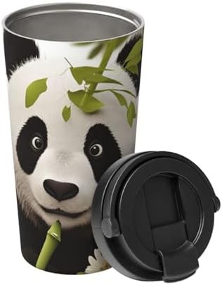 Cute giant panda print coffee tumbler 17oz