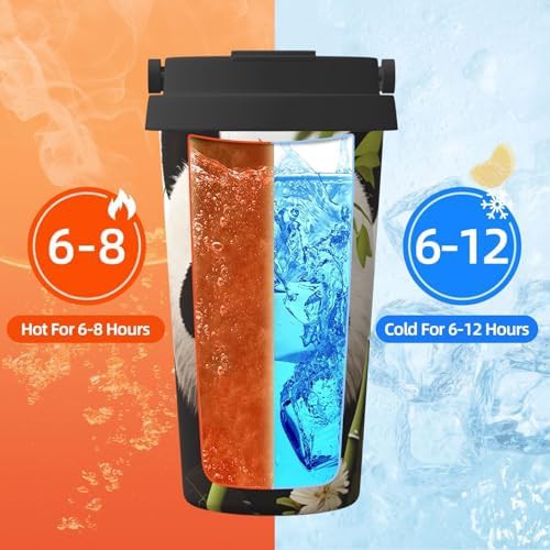 Cute giant panda print coffee tumbler 17oz — photo 5