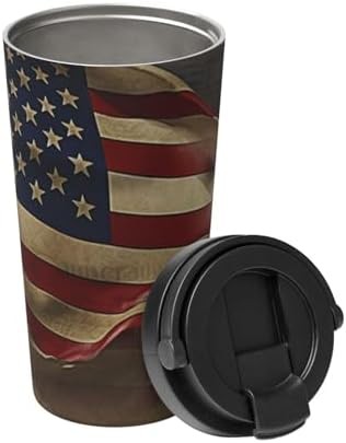 American flag print coffee tumbler 17oz