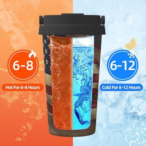 American flag print coffee tumbler 17oz — photo 5
