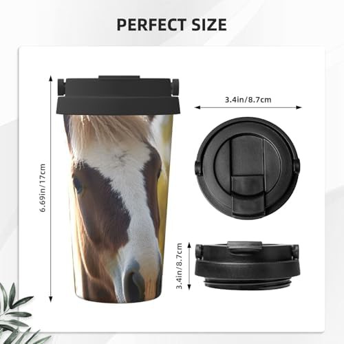 Animal pony horse print coffee tumbler 17oz — photo 3