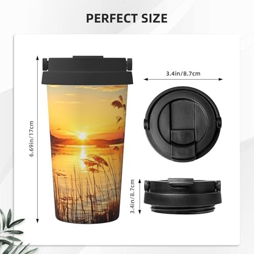Reeds by the river print coffee tumbler 17oz — photo 3