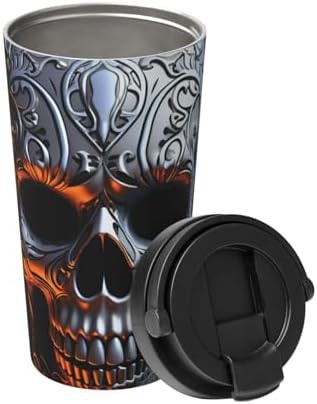 Cool skull graphics print coffee tumbler 17oz