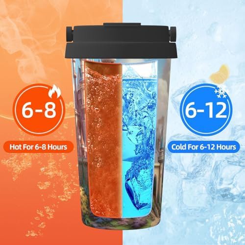 Colored castle print coffee tumbler 17oz — photo 5