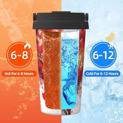 Abstract heart print coffee tumbler 17oz — photo 5