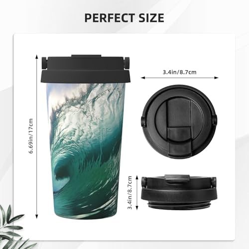 Big ocean wave print coffee tumbler 17oz — photo 3