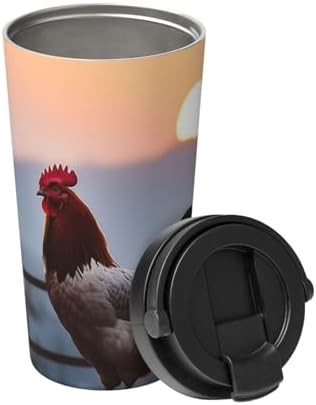 Animal chickens print coffee tumbler 17oz