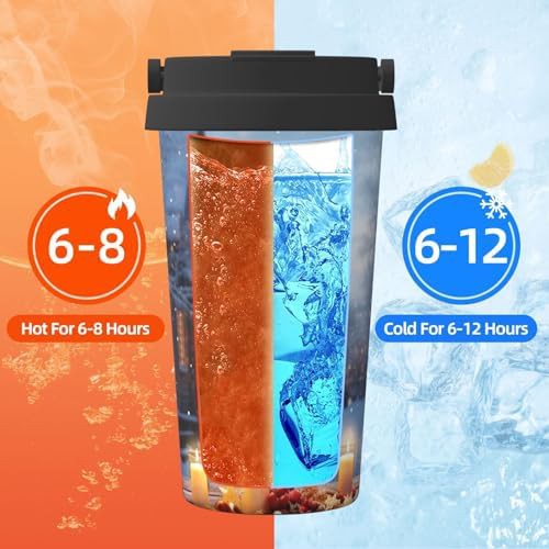 Christmas print insulated coffee mug with handle — photo 5
