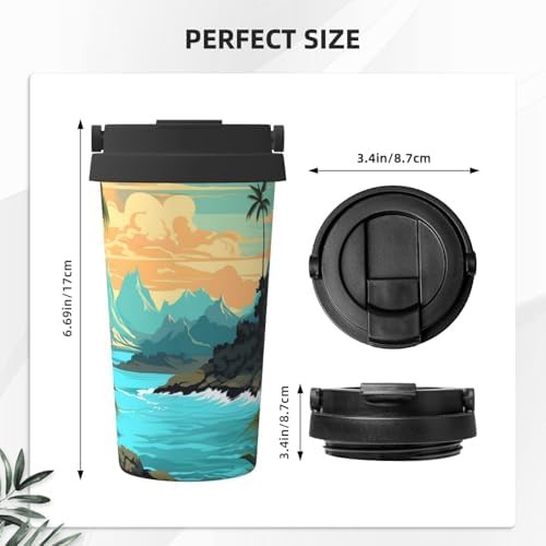 Hello hawaii print coffee tumbler 17oz — photo 3