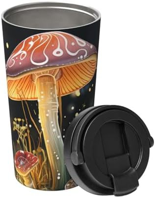 Butterfly mushroom print coffee tumbler 17oz