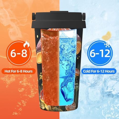 Butterfly mushroom print coffee tumbler 17oz — photo 5