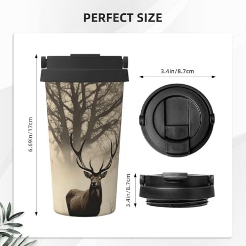 Abstract tree elk print tumbler 17oz — photo 3