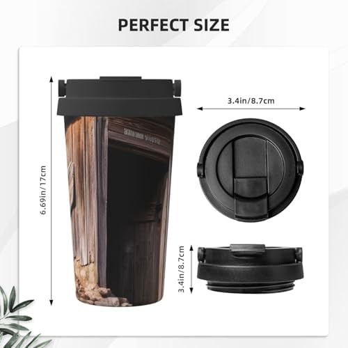 Ancient outhouse print coffee tumbler 17oz — photo 3
