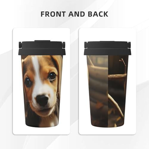 Cute beagle print coffee tumbler 17oz — photo 2