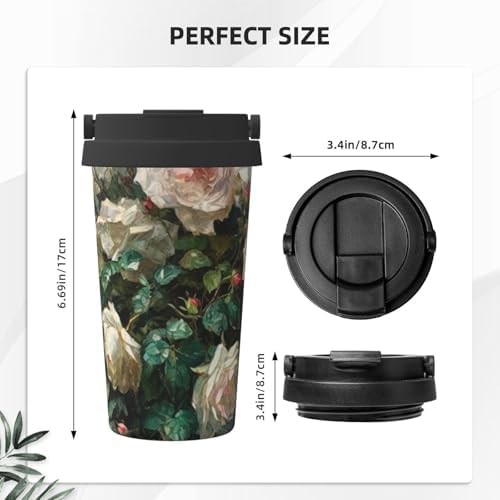Roses floral print coffee tumbler 17oz — photo 3