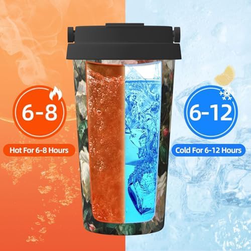 Roses floral print coffee tumbler 17oz — photo 5