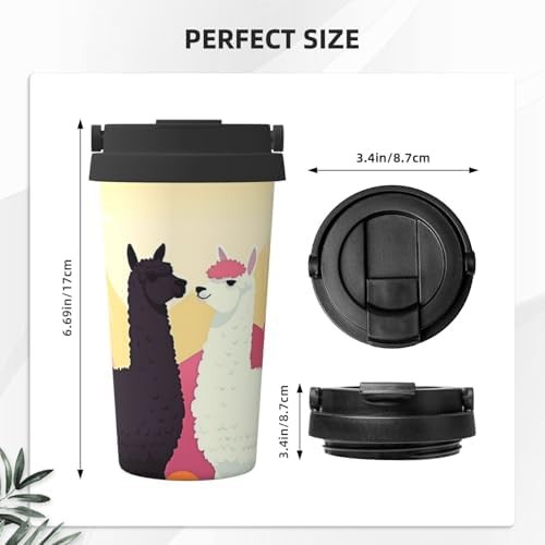 Alpacas mountains print coffee tumbler 17oz — photo 3
