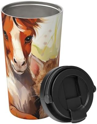 Horse cat print coffee tumbler 17oz