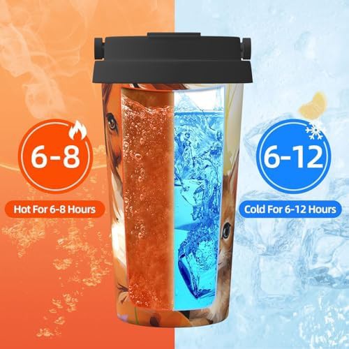 Horse cat print coffee tumbler 17oz — photo 5