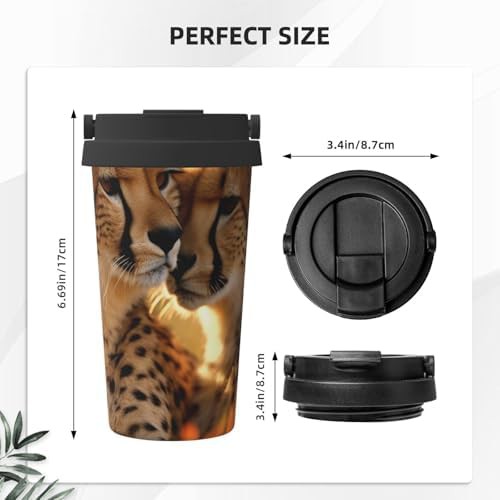 Cheetah love print coffee tumbler 17oz — photo 3