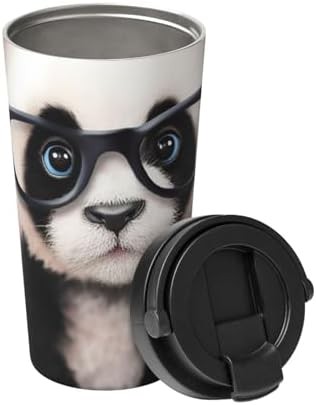 Baby panda glasses print coffee tumbler 17oz