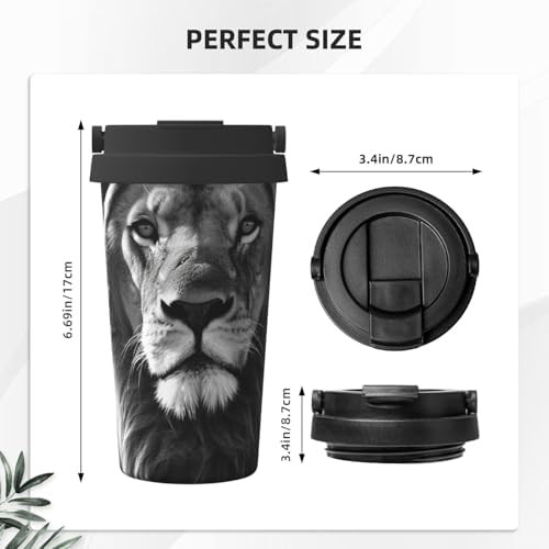 African lion print coffee tumbler 17oz — photo 3